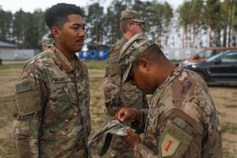 1st Infantry Division Artillery Soldiers promote in Latvia