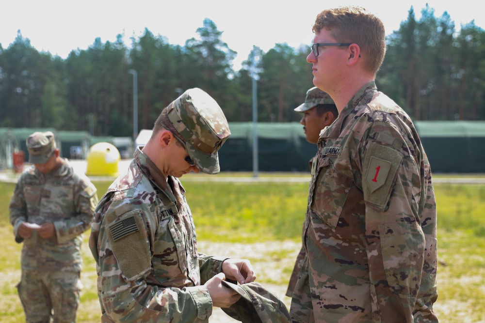 1st Infantry Division Artillery Soldiers promote in Latvia