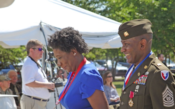 CSM Jerry Charles escorts wife