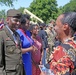 CSM Jerry Charles and family in receiving line