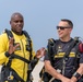 9x Olympic gold medalist Carl lewis with the Army Golden Knights