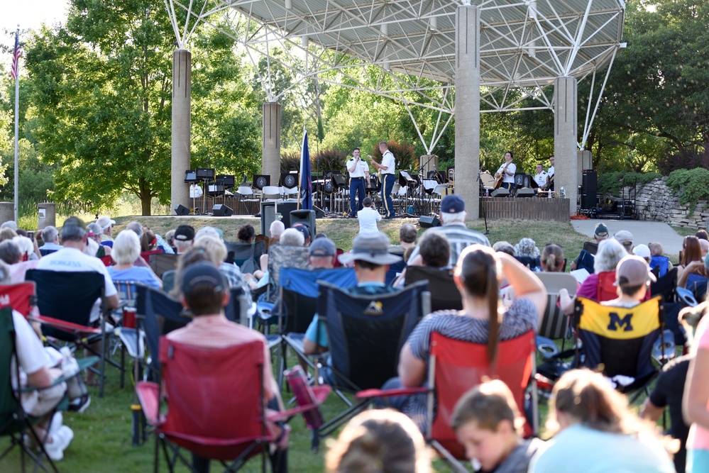 Michigan Army National Guard band brings harmony to Portage