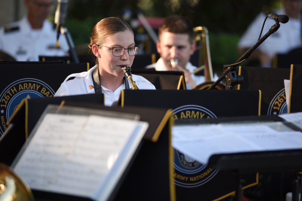 Michigan Army National Guard band brings harmony to Portage