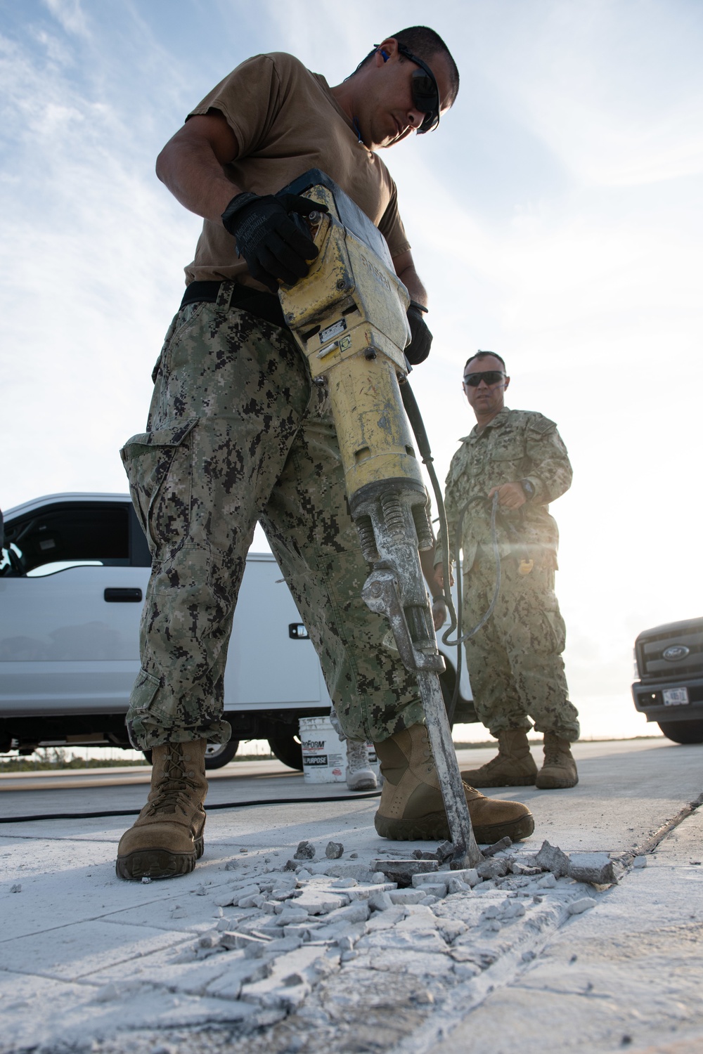 NMCB-14 knocks out some airfield damage repair at NASKW