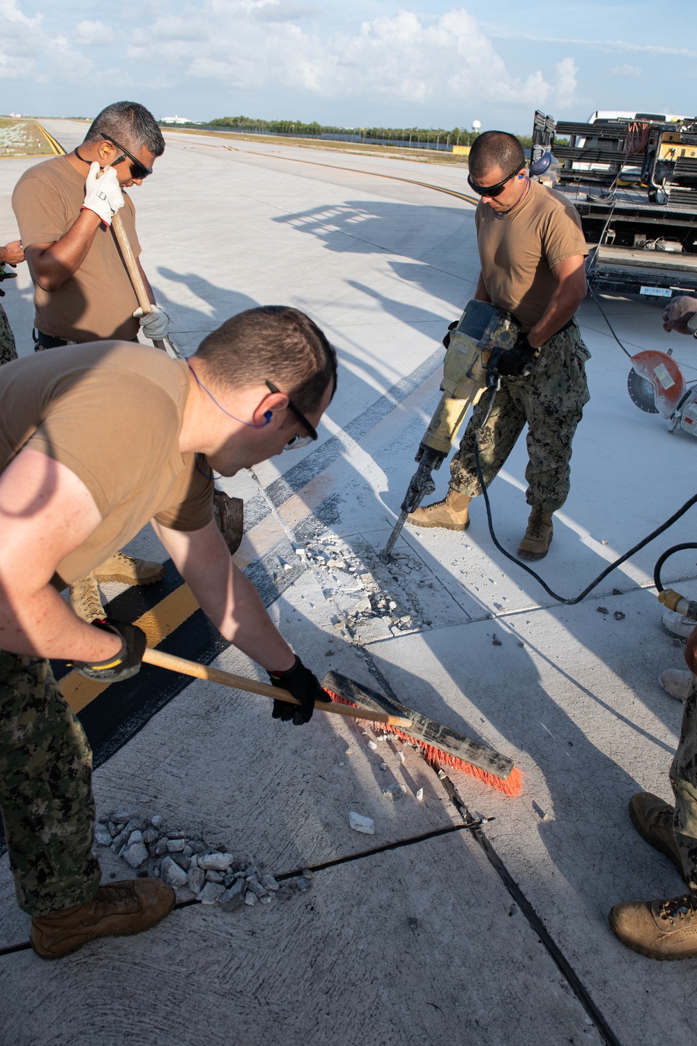 NMCB-14 knocks out some airfield damage repair at NASKW