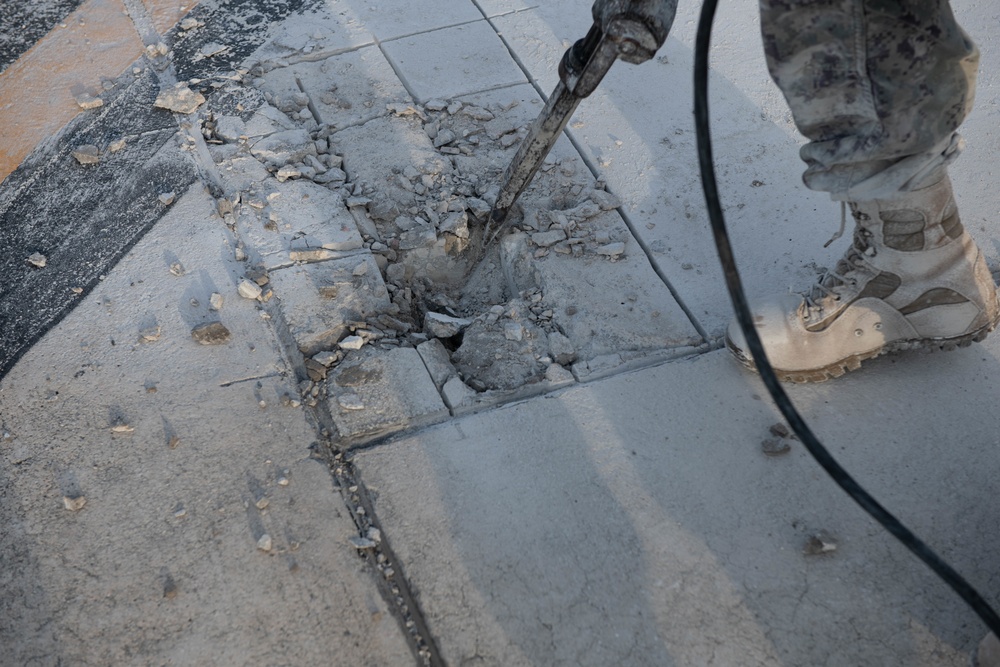 NMCB-14 knocks out some airfield damage repair at NASKW