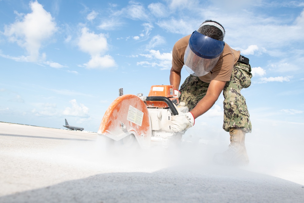 NMCB-14 knocks out some airfield damage repair at NASKW