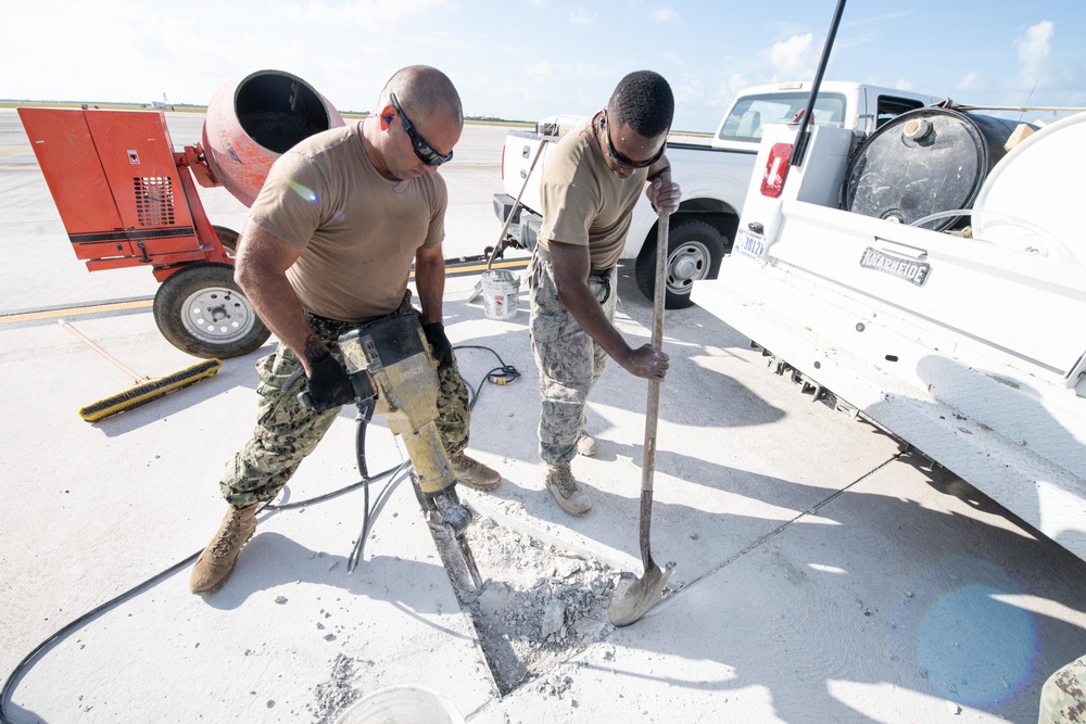 NMCB-14 knocks out some airfield damage repair at NASKW