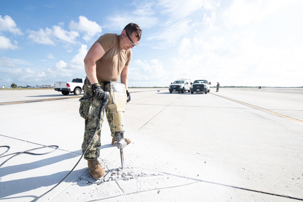NMCB-14 knocks out some airfield damage repair at NASKW
