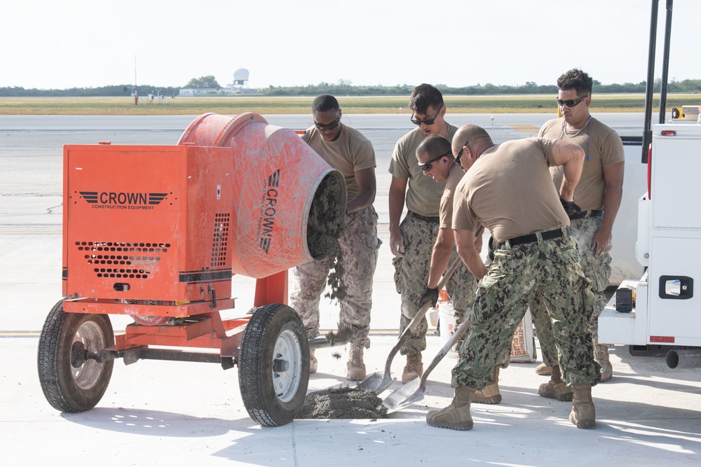 NMCB-14 knocks out some airfield damage repair at NASKW