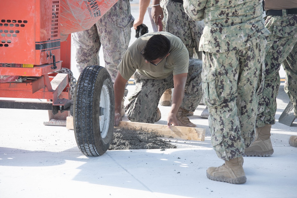 NMCB-14 knocks out some airfield damage repair at NASKW