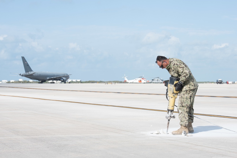 NMCB-14 knocks out some airfield damage repair at NASKW