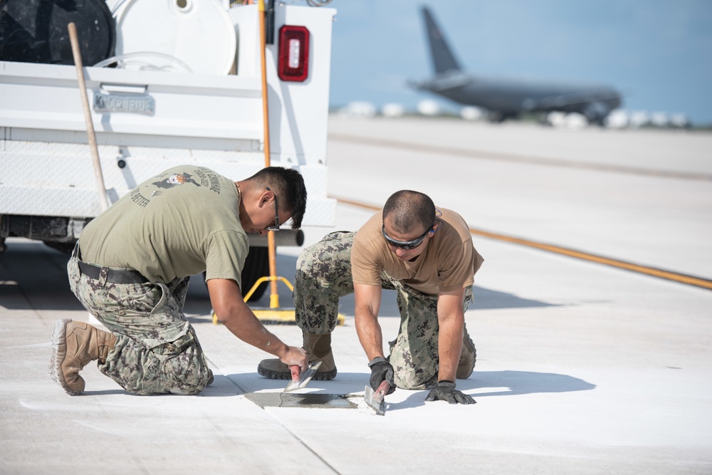 NMCB-14 knocks out some airfield damage repair at NASKW
