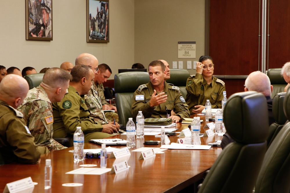 Chief of the Israeli Ground Forces visits USARCENT’s Patton Hall