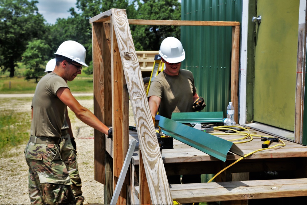 389th Engineer Company Soldiers hone skills supporting troop project at Fort McCoy