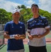 Japanese and Republic of Korea Sailors Compete in Tennis Tournament at RIMPAC 2022