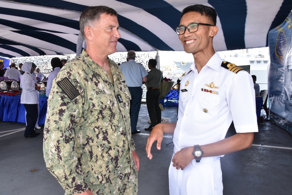 Royal Malaysian Navy ship KD Lekir (F-26) luncheon