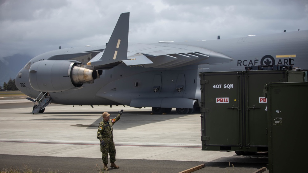 RIMPAC 2022: Canadian Air Force CC-177 Globemaster lands at Marine Corps Base Hawaii