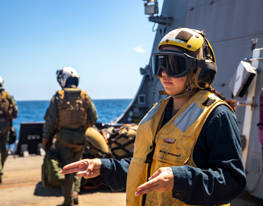 Sailors Conduct Flight Operations Aboard USS Dewey (DDG 105)