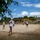 U.S. Navy Sailors from Abraham Lincoln, William P. Lawrence compete in a volleyball game during RIMPAC 2022