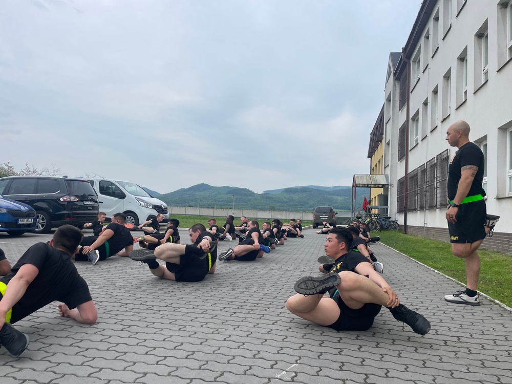 No excuses, Bravo Battery Soldiers prepare for ACFT during Slovakia deployment