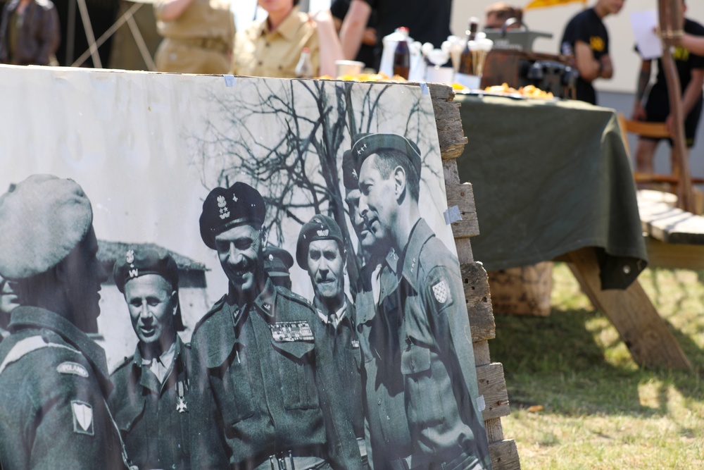 Soldiers Celebrate 4th of July with Sports and Polish WWII Reenactors