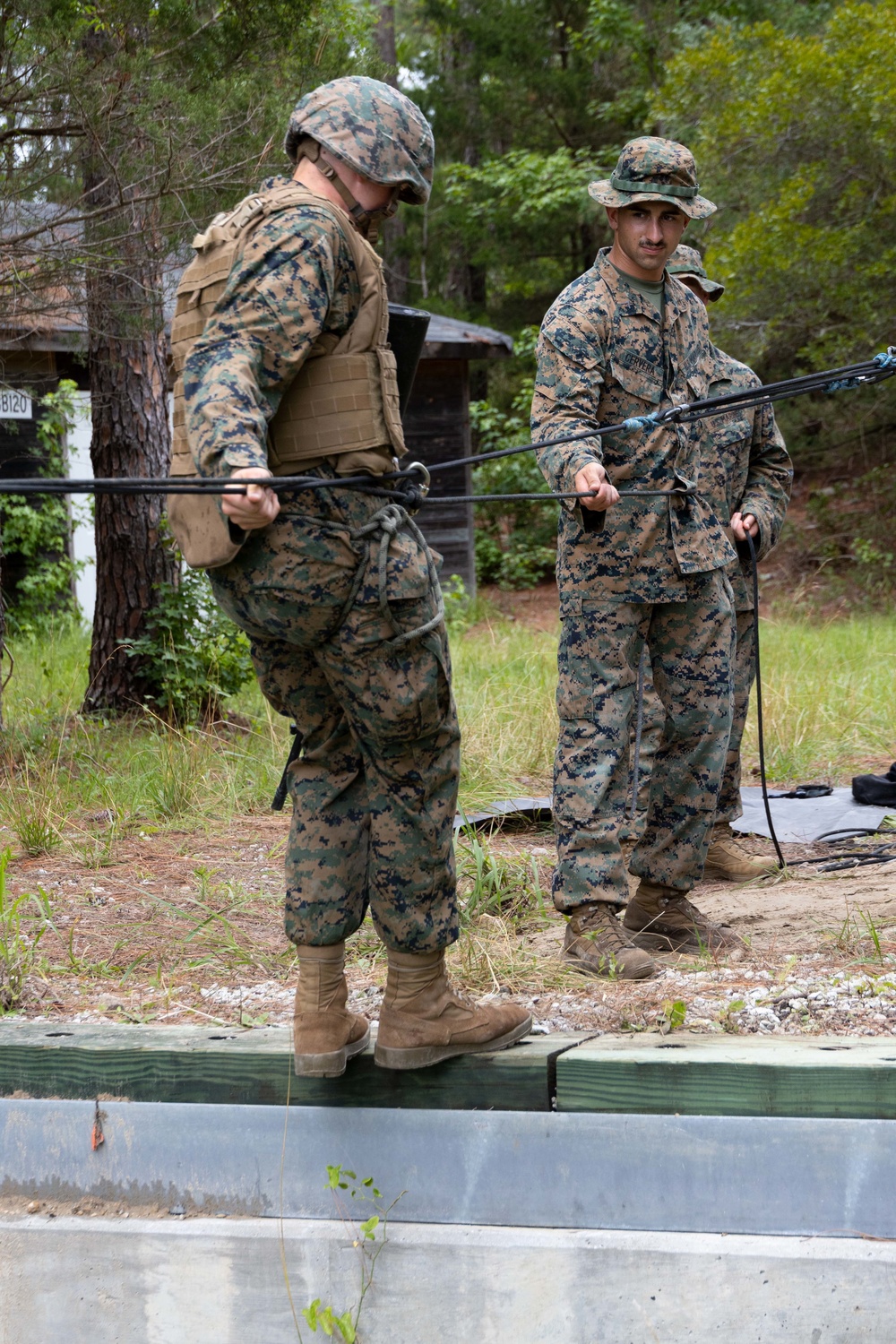 Marine Corps Engineer School Rope Bridge