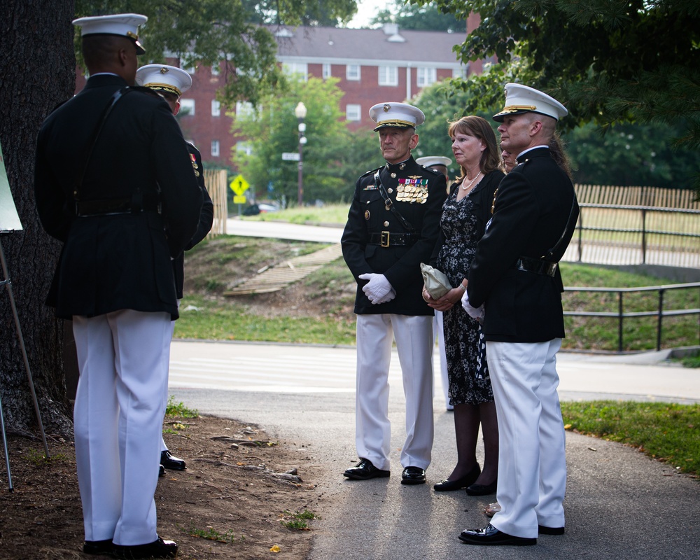 Barracks Marines performed another outstanding Sunset Parade at the Marine Corps War Memorial!