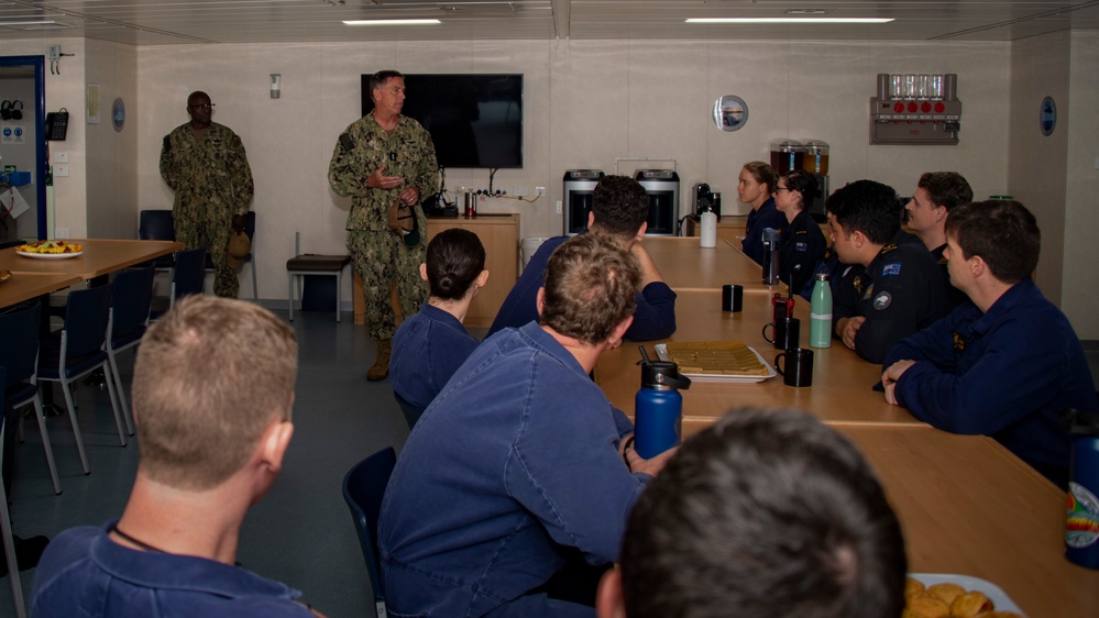 RIMPAC 2022 Commander Addresses the Crew of HMNZS Aotearoa (A 11)