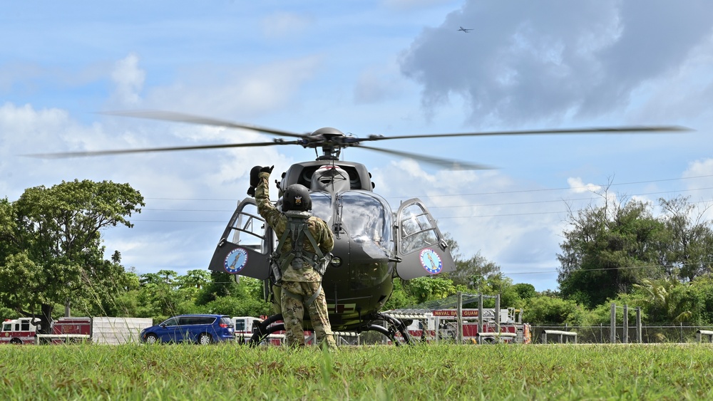 Joint Region Marianas Fire and Emergency Services and Guam National Guard conduct aircraft familiarization training