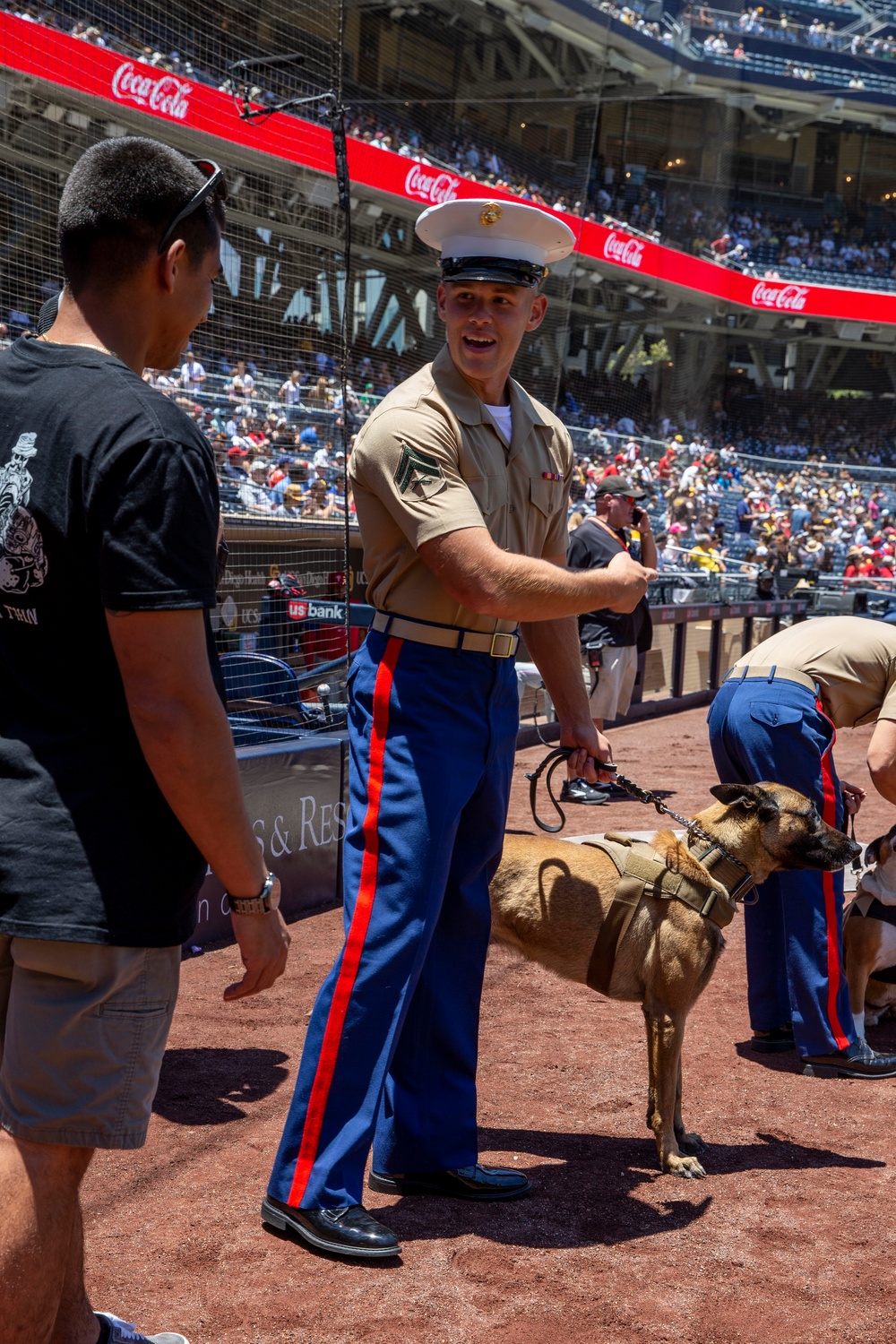 Marines visit the San Diego Padres