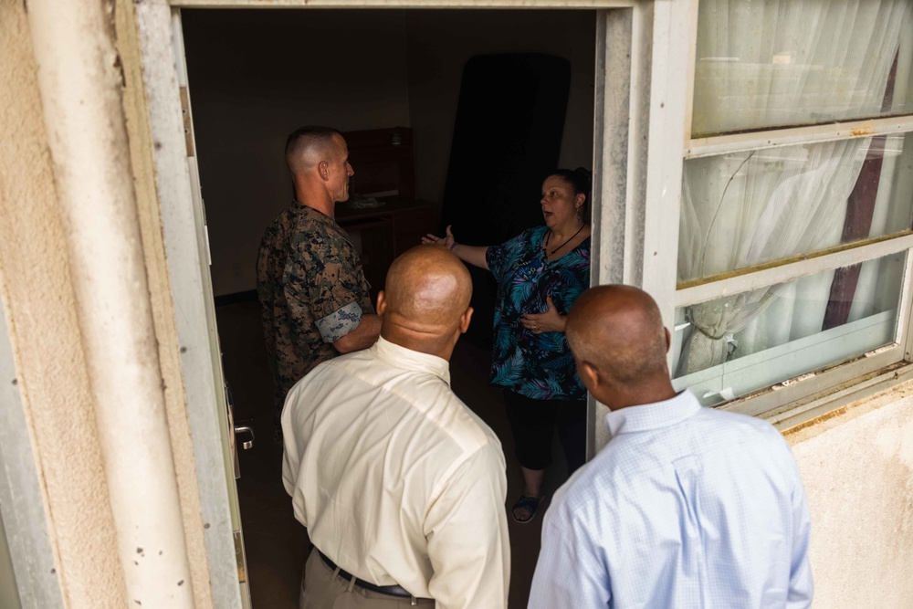 U.S. Marine Corps Maj. Gen. Stephen E. Liszewski tours Marine Corps Air Station Futenma