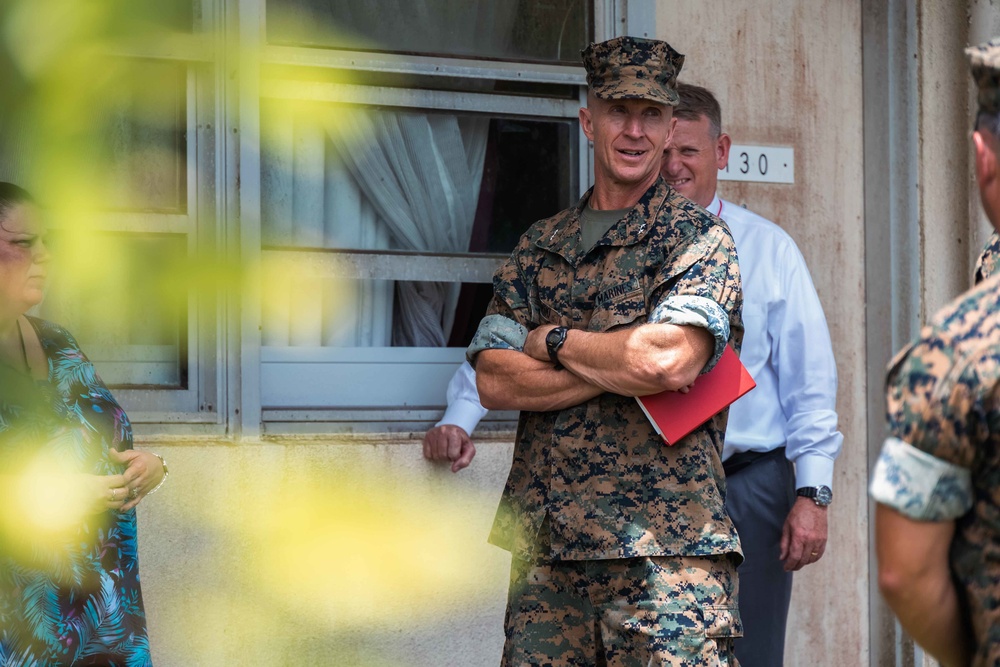 U.S. Marine Corps Maj. Gen. Stephen E. Liszewski tours Marine Corps Air Station Futenma