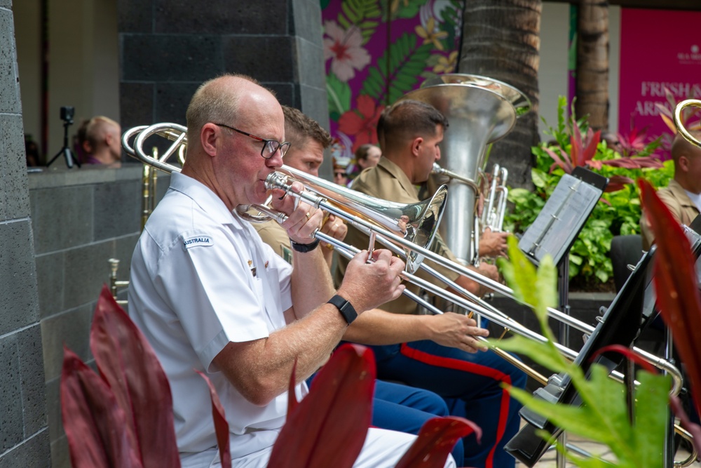 MARFORPAC BAND and Royal Australian Navy Band perform at Ala Moana Center