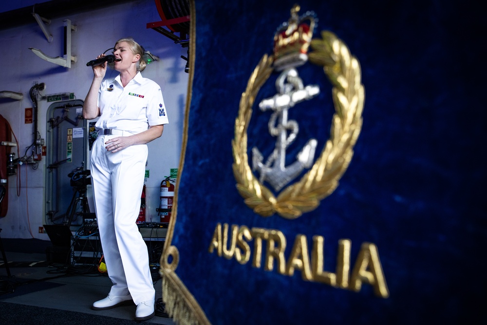 Australian National Reception on HMAS Canberra