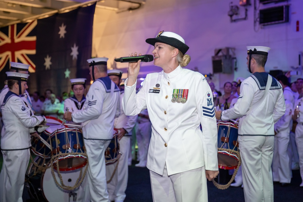 Australian National Reception on HMAS Canberra