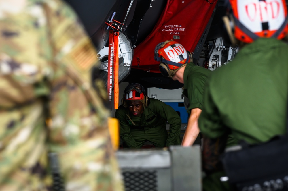 Marines integrate with 354th AEW Airmen during ACE training