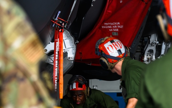 Marines integrate with 354th AEW Airmen during ACE training