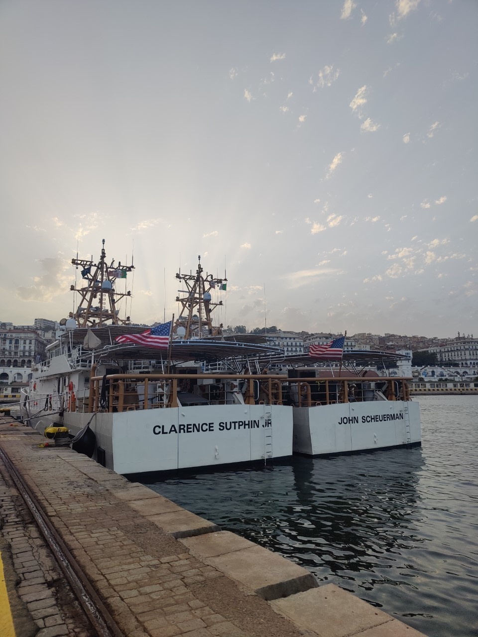 Coast Guard moored in Algiers, Algeria