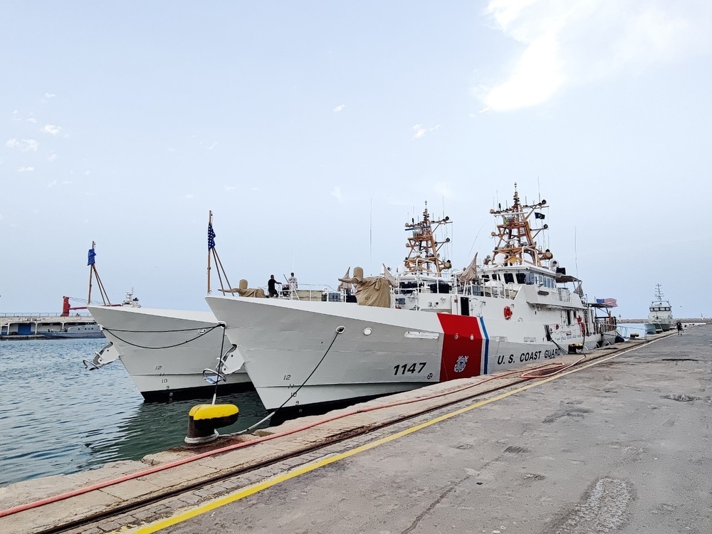 U.S. Coast Guard moored in Algiers, Algeria