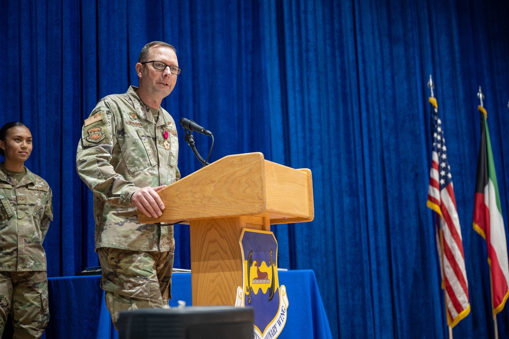 386th AEW change of command: Col. George M. Buch Jr. succeeds Col. Clinton M. Wilson