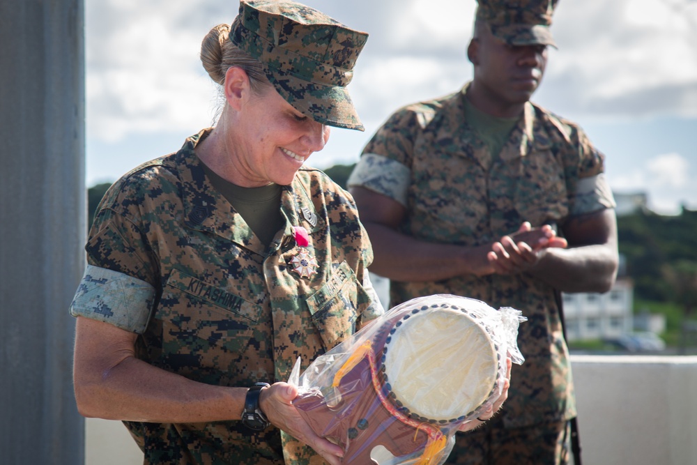 Sergeant Major Kitashima Receives a Legion of Merit Award on Camp Foster