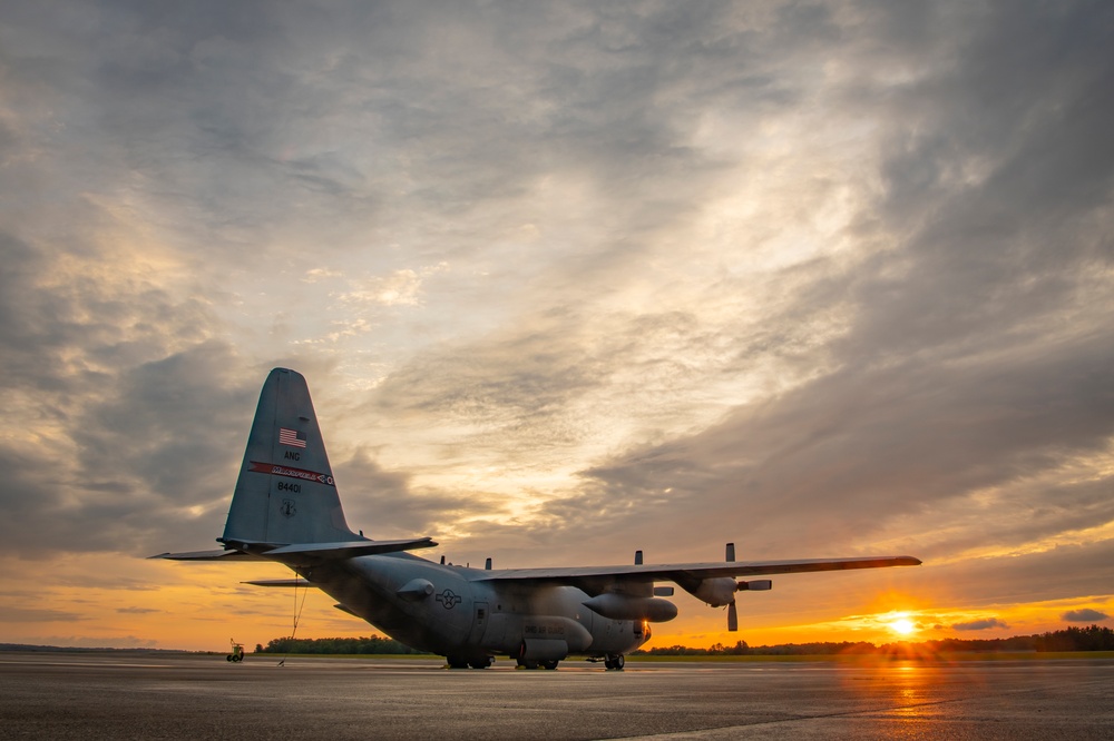 179th Airlift Wing final sunset on C-130H Hercules