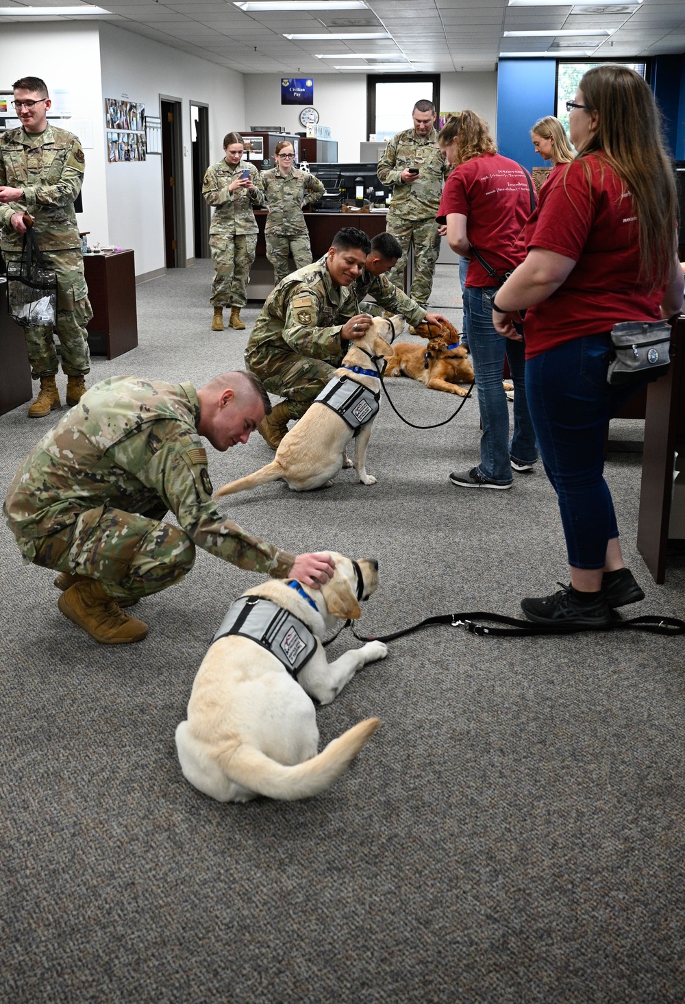 Service dogs in-training visit Whiteman AFB