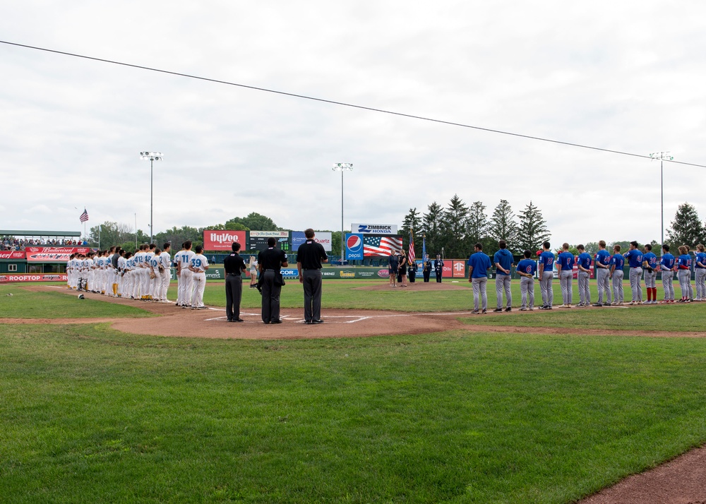 115th FW Base Honor Guard presents the colors at Madison Baseball Game