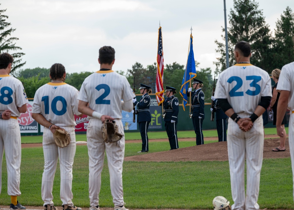115th FW Base Honor Guard presents the colors at Madison Baseball Game