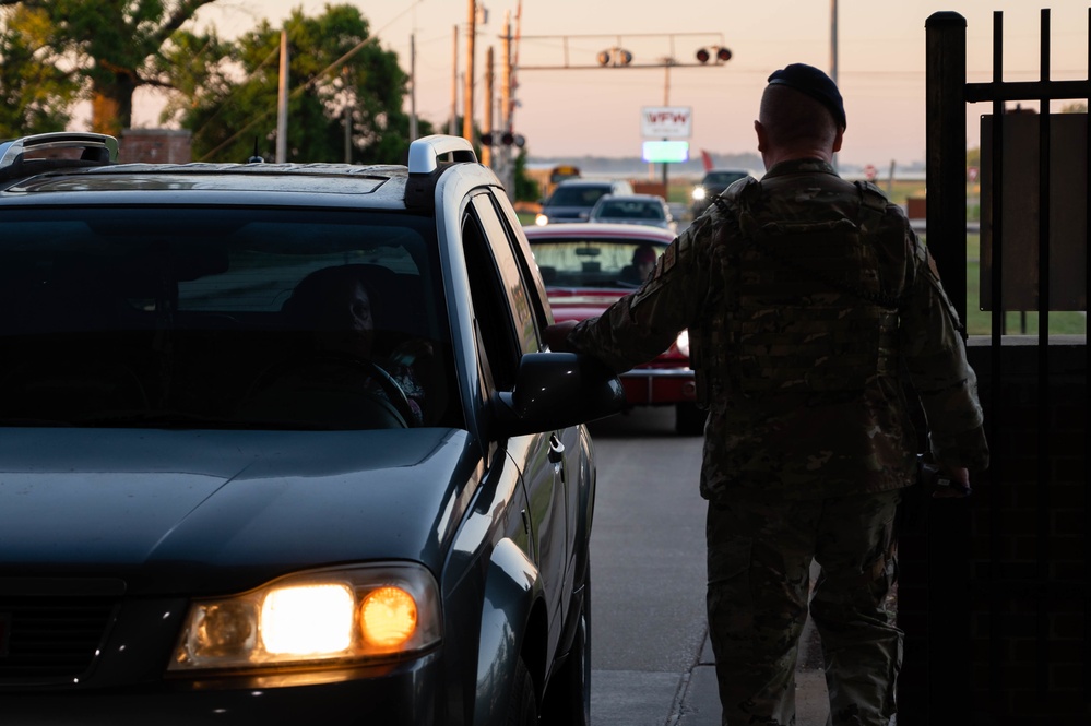 18th Air Force Command Chief shadows 375th Security Force Squadron