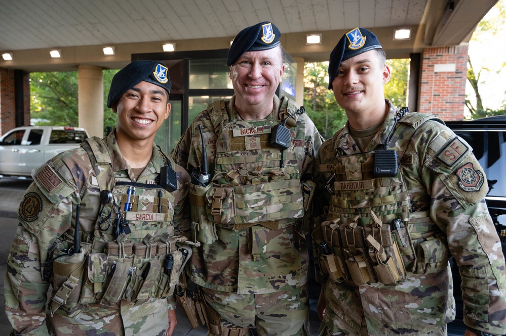 18th Air Force Command Chief shadows 375th Security Force Squadron