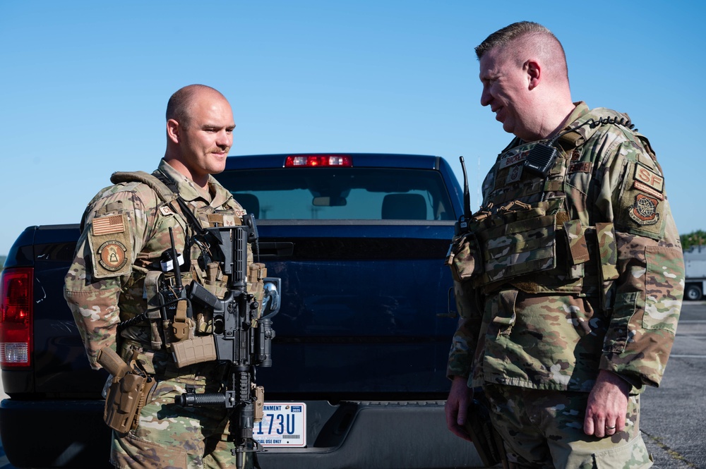 18th Air Force Command Chief shadows 375th Security Force Squadron