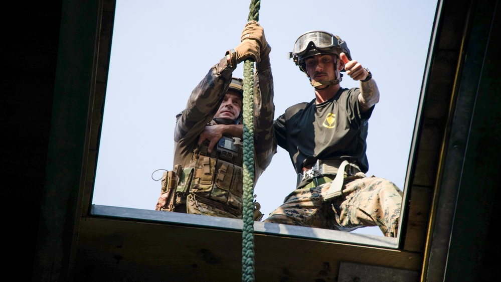 Exercise Burmese Chase: Static Fast Rope Training